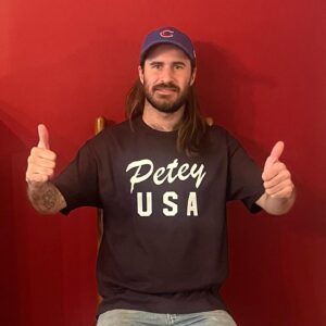 Petey Instagram - Merch alert! - I got cool new merch in my store, like this USA vacation t-shirt and other stuff 

Also - tickets for my tour are moving so fast I can’t even believe it. Get your ticket today if you wanna go! (Announcing more dates SOON) 

And remember my new album USA is on vinyl! Pick any of these things up with the link in my bio. Thanks!