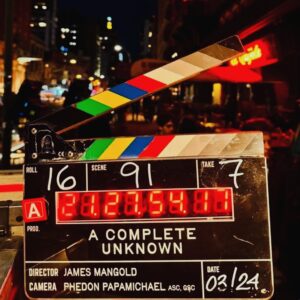 Phedon Papamichael Instagram - directed by #jamesmangold #cinematography #phedonpapamichael #bobdylan #timothéechalamet #ellefanning #panavision #sonyvenice2 #iatse600 #nyc #the_asc @gscine
