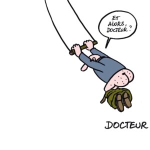 Philippe Geluck Instagram - Âmes sensibles s'abstenir... 

Docteur, quel beau métier. Trapéziste, une discipline acrobatique impressionnante... Compatibilité, 0 !