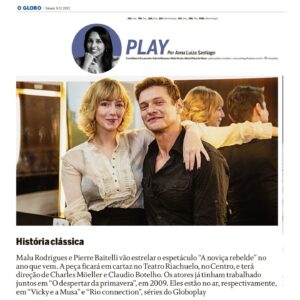 Pierre Baitelli Instagram - #CLIPPING: @malurodriguesoficial e @pierrebaitelli vão estrelar em “A Noviça Rebelde” em 2024! 🩵

Muito obrigada @colunaplay pela matéria, e um agradecimento especial a nossa assessoria incrível, @pedrohneves. 

Vem aí... ✨

Uma realização @aventurateatros e @moellerbotelho.

#ANovicaRebeldeBR #ANovicaRebelde