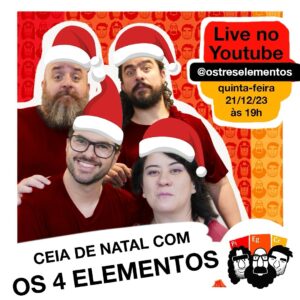 Pirula Instagram - Então, é Natal! Que tal um banquete com Emilio Garcia, Carlos Ruas, Pirulla e Mila Massuda? Para fechar as lives da primeira temporada d’Os Três Elementos, a gente vai fazer uma festinha e se empanturrar. Para a alegria de todos vai ter amigo secreto, histórias de Natal e curiosidades científicas diversas. Participe!