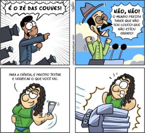 Pirula Instagram - Como vimos, amiguinhos. “Ver” não é o suficiente. Continue acompanhando, muitas outras aventuras ainda ocorrerão. Porque enquanto houver desinformação no mundo, os amigos da Ciência Estarão lá para combatê-las! 

Escrito e ilustrado por @carlosruas.usq e @guibon__ 

#ciencia #carlosruas #amigosdaciencia