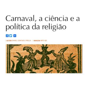 Pirula Instagram - Eu (@prof.danielgontijo) e o @pirulla25 escrevemos um texto crítico à nota de repúdio da Bancada Evangélica ao samba-enredo da Gaviões da Fiel. Além de entendermos que a escola carnavalesca não cometeu nenhum crime, aproveitamos para fazer uma defesa à ciência, à arte, à laicidade e à liberdade de expressão. Leia o texto clicando no link do perfil do @iqciencia. Agradecemos ao Instituto Questão de Ciência a oportunidade de publicação!