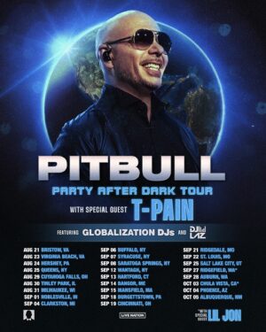 Pitbull Instagram - Get ready! I’m heading your way for the #PartyAfterDarkTour w/ special guest @tpain. Tix on sale Friday at 10am. Daleeee