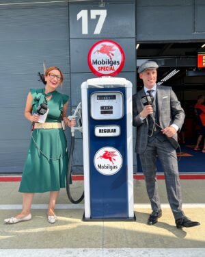 Pol Espargaró Instagram - • @izaskunruizgp & Pol Shelby on the 75 anniversary @dazn_es @motogp 😜