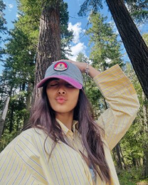 Pooja Hegde Instagram - We stood
Steady as the stars in the woods
So happy-hearted
And the warmth rang true inside these bones
As the old pine fell we sang
Just to bless the morning ❤️