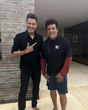 Prabhu Deva Instagram - With One & Only Great @nimmashivarajkumar