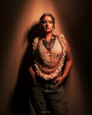 Prachi Tehlan Instagram - THE POORAM
she represents the aroma of pooram flowers , the bright fireworks ,the chains of elephants , the blings of the shops . She is elegant as the Nettipattam .

Artist ::: @prachitehlan 
Concept , styling & creative direction ::: @diljinkrishnan 
Photographed by ::: @ameer_mango 
Makeup by ::: @makeup_by_shibinantony 
Mua assisted by ::: @delia_john__ 
Location ::: @ramadaresortkochi