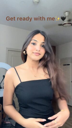Pranavi Manukonda Instagram - Your new obsession✨🖤
Finally a get ready with me reel😚

Outfit: @zara 

Products used: 
Hair serum: @kerastase_official 
Hair tool: @dyson_india 
Concealer: @maybelline_ind 
Eye brow pencil: @lovecolorbar 
Eyeshadow: @europegirlcosmetics 
Blush: @rarebeauty 
Kajal: @lovecolorbar 
Mascara: @rarebeauty 
Lipliner: @officialswissbeauty 
Lipstick: @rarebeauty 
Lip gloss: @reneeofficial 
Perfume: @yslbeauty 

#grwm #beauty #love #instagood #reelsinstagram #cosmetics #black #outfit #zara #rarebeauty #maybelline #ysl #yslbeauty #libre #renee #colorbar #swissbeauty #dyson