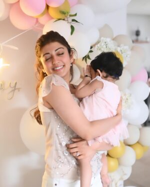 Pranitha Subhash Instagram - My doll turns 2!!! Pictures from a year ago ❤️✨
2 years of being mamma and dadda for me and Nitin