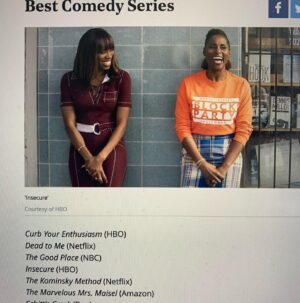 Prentice Penny Instagram - 8 NOMINATIONS 4 @insecurehbo !!! Feel so blessed and thankful today. Five years ago @issarae @msmelina @jayrellis @yvonneorji @jonathanberry100 and I embarked on making this show and to be here today is amazing. So many people to thank: Everyone at @hbo, 3 arts (Dave Becky and Michael Rotenberg), @jimkleverweis , our amazing cast/crew/ writers/directors of all 4 years and most importantly THE CULTURE for riding with us day 1. This nom for me isn’t about validating me or the show. It’s about OUR ART being viewed as the same which is all our ancestors wanted. To be human. This validates my wife for supporting me day 1. My mom for supporting me day 1. My friends for being in my shitty films but believing in me nonetheless. Win, lose or draw we all got EMMY NOMINATED by our names for life! #insecurehbo