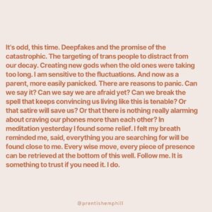 Prentis Hemphill Instagram - Monday existential feels.