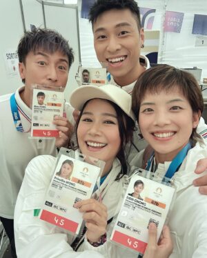 Priscilla Wong Instagram - 奧運第一回，
14小時機程，
一落機直接開始工作，
作為奧運新丁，帶點緊張，帶點興奮。
感謝每一位運動員，
讓我們有機會為你們而期待💪🏻

鳴謝小方把我睡夢中的雙下巴
拍得這樣放鬆而放肆🤟🏻
繼續努力
#🌈