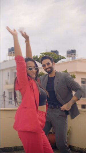 Priyanka Karki Instagram - Getting our cardio done right! 
Thanks for making me Tauba Tauba @priyanka.karki ❤️

#dancecover #taubatauba