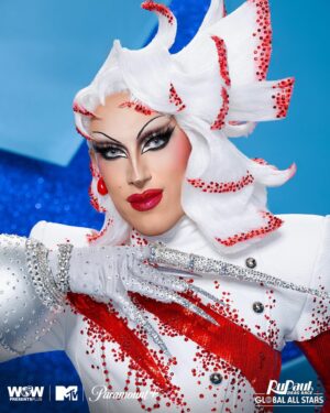 Pythia Instagram - Slashing through the competition! 🤺 Ready to cut these b*tches up! 🗡️ Sooo surreal to be part of this journey with these immensely talented artists! And how honoured I feel to represent the entirety of Canada AND Greece this very first season of #GlobalAllStars! Catch the this season, streaming AUGUST 16 on @paramountplus 🏁 

Design: Me and @bibartis 
Creation pattern and base garment @_thesukidoll and finalization, fitting, embellishments and boots/embellishments @gabdm assisted by @design_lo_ 
Hair: @genderfcked.wigs