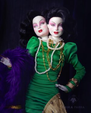 Pythia Instagram - Hi Barbie! 🔮 Hi Pythia! 
Not sure if many of you know but in the last few years I’ve become a bit of a Barbie collector and I’m obsessed with doll repainting and styling! So my dear talented friend @erikadesign05 (who made my finale column dress) and I got together to create the perfect Pythia Barbie! And what great timing with the Barbie movie coming out, I had to share now!

I repainted the faces and she did literally everything else, from the hair reroot, to patterning and sewing a miniature couture outfit, handmade and gold leafed accessories and props, and of course the amazing pictures! 😍 I’m so in love and so excited to finally share this! 

Let me know if you’d like to see more of my looks turned into Barbies and maybe even putting some up for sale? 👀