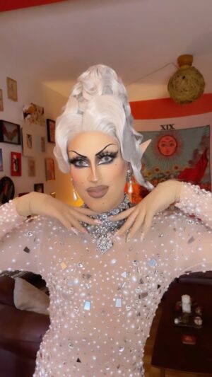 Pythia Instagram - Drag has allowed me to liberate my spirit since the day I discovered it. To me it’s the closest thing I have felt to magic. Through Pythia and through the art of drag, I can conjure up my wildest dreams and fantasies, my truest inner self, and manifest them all in a physical form. #howdoyouliberateyourspirit #ad