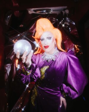 Pythia Instagram - Nightgowns was so magical! 🔮✨👻 I can’t believe this was my very first US performance and I got to share it with absolute icons @sashavelour @essanoche and @queenutica! 

On top of it all, this special night was the tenth sold-out show at @|prnyc and the 45th sold-out show in a row! What an HONOUR!!!
Together we also raised $6650 for Gaza which was distributed to 3 mutual aid funds, Crips 4 eSiMs, and @pal_legal. Thank you to @islynyc and @sorrelloriginals for providing raffle jewels!

Honest dream come true! Here’s to many more to come soon! 💕 

Pics by @sidewalkkilla @ajjordanphoto @matie
Orange wig by @itsheavengenderfck/@genderfcked.wigs 
Purple dress by @lucindamiu 
Ghost, Pearl outfit and seashell headpiece by me