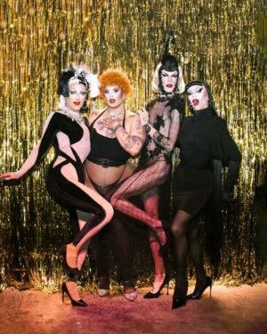 Pythia Instagram - Nightgowns was so magical! 🔮✨👻 I can’t believe this was my very first US performance and I got to share it with absolute icons @sashavelour @essanoche and @queenutica! 

On top of it all, this special night was the tenth sold-out show at @|prnyc and the 45th sold-out show in a row! What an HONOUR!!!
Together we also raised $6650 for Gaza which was distributed to 3 mutual aid funds, Crips 4 eSiMs, and @pal_legal. Thank you to @islynyc and @sorrelloriginals for providing raffle jewels!

Honest dream come true! Here’s to many more to come soon! 💕 

Pics by @sidewalkkilla @ajjordanphoto @matie
Orange wig by @itsheavengenderfck/@genderfcked.wigs 
Purple dress by @lucindamiu 
Ghost, Pearl outfit and seashell headpiece by me