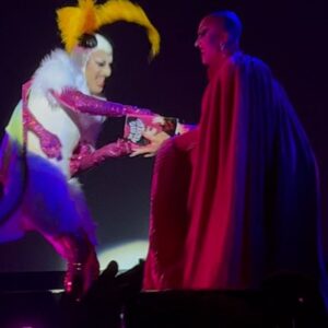 Pythia Instagram - So late to post about this, but this past May I had the opportunity to perform alongside my idol, my goddess, my inspiration, @sashavelour for her book tour, and it was such a magical experience and full circle moment! 🥲💕 Here are some outtakes of the night as well as my performance featuring @denim_justdenim as my sexy lamp man! 😂🦋