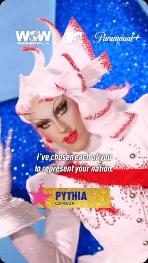 Pythia Instagram - OPA! 🇨🇦🇬🇷 Start your engines! 🌎 Here’s your first look at #GlobalAllStars 🏁 

@rupaulsdragrace #GlobalAllStars premieres August 16:
🇺🇸 @mtv and @paramountplus
🇨🇦 @cravecanada
🌎 @wowpresentsplus worldwide ex. USA and Canada, @paramountplus in select countries & regions