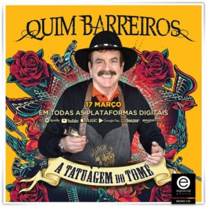 Quim Barreiros Instagram - A Espacial e o Quim Barreiros têm o prazer de apresentar o novo CD "A tatuagem do Tomé"!

DISPONÍVEL DIA 17 DE MARÇO, EM TODAS AS PLATAFORMAS DIGITAIS E NA LOJA ESPACIAL.PT! 🤩🎧

Quem for mais precoce, pode ouvir já o álbum disponível no Spotify, link na bio! 🔝

#novidades #editoraespacial #musica #lançamento #cd #youtube #quimbarreiros #quim #barreiros #tatuagem #tomé