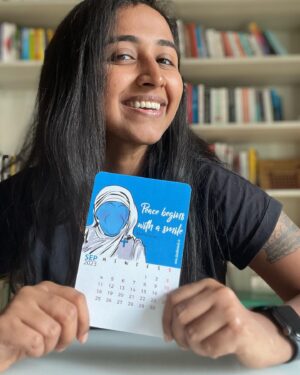 RJ Ananthi Instagram - New Year Begins the moment you open yourself to new possibilities ❤️ 

Cute calendar from @doodlemonk.in