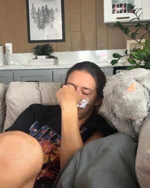 Rachel Ballinger Instagram - The stages of my nose surgery over the last 3 days. Y’all it was a JOURNEY! But we are over the biggest hump and easy breathing is in the near future! 😇☺️