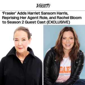 Rachel Bloom Instagram - More guest stars have entered the building. Harriet Sansom Harris is reprising her role as Bebe Glazer with Rachel Bloom playing her daughter Phoebe Glazer! #Frasier