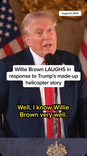 Rachel Maddow Instagram - During a press conference last week, Former President Donald Trump lied about being in a near-fatal helicopter crash with Former San Francisco Mayor Willie Brown. When asked about Trump’s retelling of the story, Brown said, “He’s dreaming.”

#trump #donaldtrump #news #politics #election2024 #sanfrancisco
