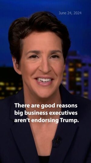 Rachel Maddow Instagram - Business executives who care about actual business conditions and the health of the U.S. economy know better than to wish for an end to the Biden administration.