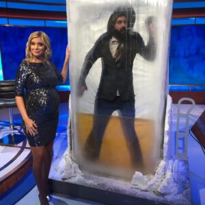 Rachel Riley Instagram - Of all the ridiculous scenes Joe Wilkinson @gillinghamjoe has caused over the years, from boob jobs, to breaking England’s strongest man in a papoose, to getting stuck up a reindeer’s backside, Joe’s mascot tonight is my absolute favourite 😂🤣😭😭🤣 I asked him afterwards if there’s ever been anything he’s asked props to make and they said no, to which his answer was, no! Hats off to the creative team who have to make this stuff 😆 Catch the next ep of the series tonight 9pm @channel4 to find out what it was ☕️ 

#comedy #catsdown #catscountdown #8outof10catsdoescountdown