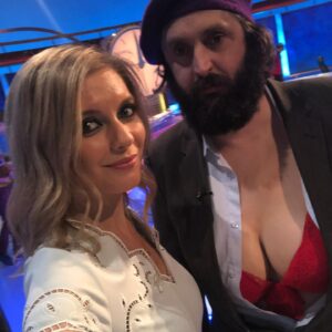 Rachel Riley Instagram - Of all the ridiculous scenes Joe Wilkinson @gillinghamjoe has caused over the years, from boob jobs, to breaking England’s strongest man in a papoose, to getting stuck up a reindeer’s backside, Joe’s mascot tonight is my absolute favourite 😂🤣😭😭🤣 I asked him afterwards if there’s ever been anything he’s asked props to make and they said no, to which his answer was, no! Hats off to the creative team who have to make this stuff 😆 Catch the next ep of the series tonight 9pm @channel4 to find out what it was ☕️ 

#comedy #catsdown #catscountdown #8outof10catsdoescountdown