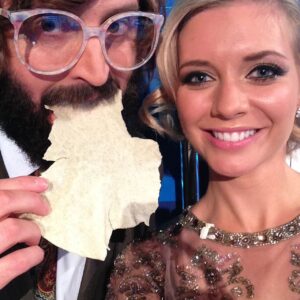 Rachel Riley Instagram - Of all the ridiculous scenes Joe Wilkinson @gillinghamjoe has caused over the years, from boob jobs, to breaking England’s strongest man in a papoose, to getting stuck up a reindeer’s backside, Joe’s mascot tonight is my absolute favourite 😂🤣😭😭🤣 I asked him afterwards if there’s ever been anything he’s asked props to make and they said no, to which his answer was, no! Hats off to the creative team who have to make this stuff 😆 Catch the next ep of the series tonight 9pm @channel4 to find out what it was ☕️ 

#comedy #catsdown #catscountdown #8outof10catsdoescountdown