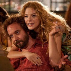 Rachelle Lefevre Instagram - Some days the hot mess version of me isn’t just on screen. Too bad @chriscrary doesn’t also get a Golden Globe for dealing with me 😬. #barneysversion #goldenglobes #setlife #indiefilm #paulgiamatti