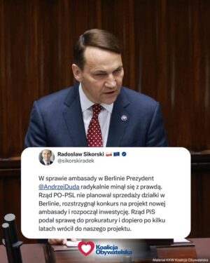Radoslaw Sikorski Instagram - @prezydent_pl radykalnie minął się z prawdą.