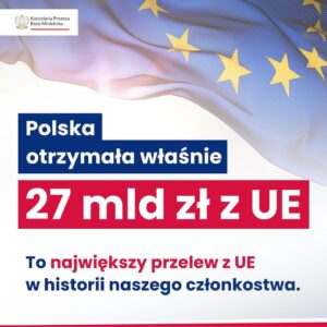 Radoslaw Sikorski Instagram - 🇵🇱 2️⃣7️⃣ miliardów PLN z 🇪🇺 wpłynęło do polskiego budżetu - największy przelew z UE w historii naszego członkostwa ❗️
