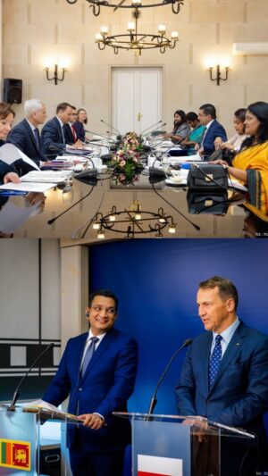 Radoslaw Sikorski Instagram - Dzisiaj gościłem u siebie ministra spraw zagranicznych Sri Lanki, pana Aliego Sabry. 
➡️ To pierwsza wizyta w Polsce na tym szczeblu po 1989 r. Cieszę się, że mogliśmy porozmawiać o naszej współpracy, przede wszystkim o temacie bezpieczeństwa i współpracy handlowej.