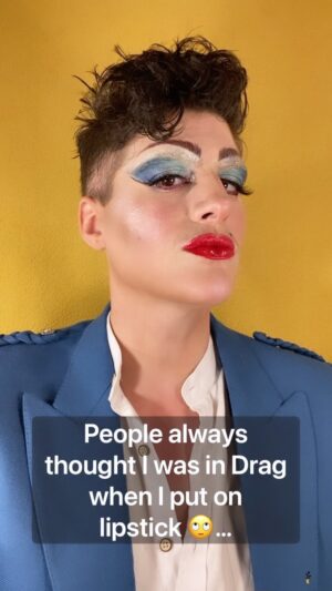 Rain Dove Dubilewski Instagram - Which are YOU? Drag Queen? Drag King? Drag Thing?  I took a long time to try Drag- this was my first! This video was inspired by the musical Everybody's Talking About Jamie- which has been adapted by Prime Video into a film! As a person who just identifies as I- I know I am all and nothing. For a while, I thought You could only dress in drag that was the opposite of Your gender identity.  Turns out  Drag is about being an extension of an identity. Any identity. Most of my life is spent in a form of drag. Everyone everywhere sees me differently. Some see me as male. Female. Alien. Invisible. Existential. I’m in a constant form of performance unintentionally. So I thought drag would be exhausting. Maybe even a bit traumatizing. But it turns out that it opened a door to a feeling of fun, freedom and therapy I never knew was possible. So here is- the first of many drag videos to come.  For anyone interested in checking out the film- it's a queer coming of age story about a 16 year old who dreams of becoming a Drag queen for his future career. It has an interesting community, a supportive parent, and tackles some important dialogue.  It inspired me to give creativity a try- and maybe it can inspire you too! Thanks for making this come to life @primevideouk #JamieMovie #DragCulture #LGBTQ #Genderqueer  AD