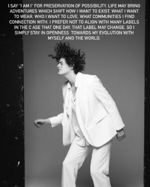Rain Dove Dubilewski Instagram - It’s never ceases to amaze me how complicated such a simple concept is. How dangerous. How upsetting. To say simply “I am I” with no follow up or specifics of label. No pronouns. 

There is a feeling of being threatened. As if I’ve betrayed an entire collective of people for saying “Refer to me by the sound I have chosen for myself, Rain. Refer to me as my actions, expressions and intentions. Refer to me as Your personal experience with me.” 

Often, they insist I MUST have a pronoun. I MUST have an idea adhered to my name that can be referred to in its place so that I am a collective idea/energy. So that I am a familiar pattern of speech. But I refuse. 

Call me as You wish, I do not bark at those who chose a familiar pronoun and run with it. I will not spite You or correct You as it’s not personally offensive to me. I understand the addiction to familiarity and tradition. However, I will always feel a little closer, more trusting, and more connected to those who those who try to use only my name. Because it means, one cares . And regardless of care, I will reciprocate that respect to You too. Our keys to freedom are interlocked within each other. We can choose to provide it or choose to cage those around us. 

But know this. No matter what one says or does to try to shackle me to a “sound”, they will never successfully splinter the truth of who I am. Because it is indeed the simplest form of the truth. I am I. 

(These images were by @trevorsorbie who decided to rid gendered pricing from their salons. They took a “risk” that paid out successfully. In doing so they also freed their customers from sexpectations.)

Photog: @austnfischer 
Creative Director : @giuseppebstelitano 
Hair: @tizidima 
MUA: @miriamspanumakeup 
Styling: @francescakoof