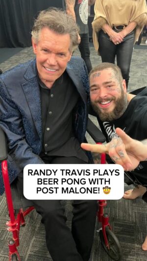 Randy Travis Instagram - Congrats on the new album, @PostMalone! Thanks for hanging out after the show and teaching Randy a few beer pong tips...Truly one of the nicest guys out there. Make sure to give F-1 Trillion a listen!