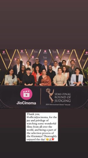 Ranvir Shorey Instagram - Thank you, @officialjiocinema, for the joy and privilege of watching some wonderful films from all over the world, and being a part of the selection process of the @iemmys! Thoroughly enjoyed the day! 😊🙏🏽❤️