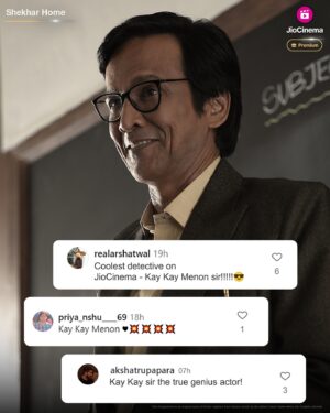 Ranvir Shorey Instagram - Crime solving so good, everyone’s building a strong case for detective Shekhar Home. 😍

All episodes of #ShekharHome are streaming now exclusively on JioCinema Premium.

@kaykaymenon02 @ranvirshorey 
@rasikadugal @iamkirtikulhari 

#ShekharHomeOnJioCinema #JioCinemaPremium
