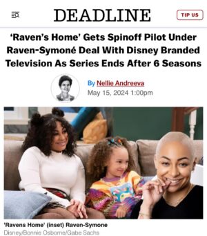 Raven-Symoné Instagram - Thank you to #disneybrandedTV for believing in me all these years and for years to come! Let’s get it poppin! #ayo #charlie
