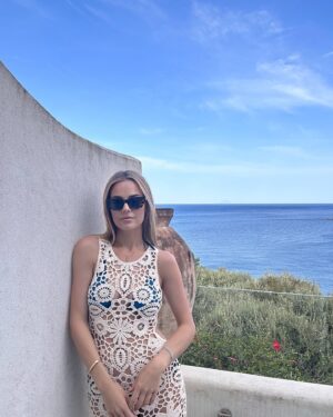Rebecca Rittenhouse Instagram - I forgot about this dress from last summer but ain’t she a keeper 
 
 
 
 
 
 
 
 
 
 
#crochetdress #crochetcoverup #beachdayoutfit #summeroutfit #sicily #summerinitaly