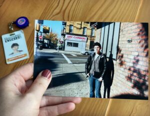 Rebecca Sugar Instagram - As of December I’ve been working at Cartoon Network for 10 years! Here’s a photo from the day I left Brooklyn to work on Adventure Time, and on the left is my studio ID - I still use the same one they gave me in 2009