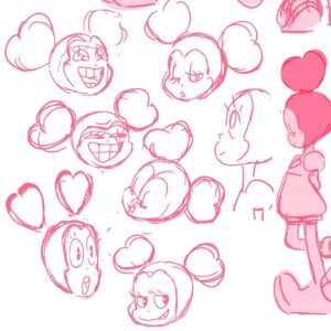Rebecca Sugar Instagram - Expression sheet, 2017