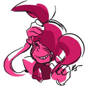 Rebecca Sugar Instagram - I wanna be happy for no reason... 🎶
- Toth

Hey if anyone wants, here’s a playlist of songs I used to listen to while working on Spinel drawings:

MINSEO(민서) _ Is Who

OC ReMix 3263: Super Mario 3D World 'Caravan Bowser' [World Bowser] by Flexstyle & 
XPRTNovice

홍단아 - 탓탓탓 (Feat. 스윙스)

Kabaret Sybarit - Rattlesnake (**warning! has swears)