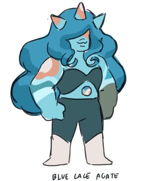 Rebecca Sugar Instagram - Uncorrupted Quartz concept sketch: Blue Lace Agate 💙