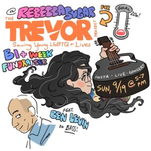 Rebecca Sugar Instagram - Happy Bi  Awareness Week! I’m celebrating with a fundraiser for The Trevor Project (link in bio) and a live stream concert this Sunday, 9/19 from 5-7 PST 🎸